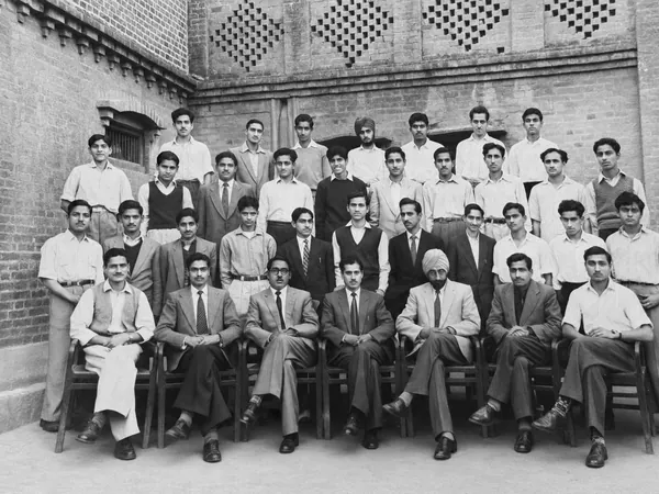 1959 · Before the Academy: the founder's evening college, Oriental Academy, Jammu class photograph