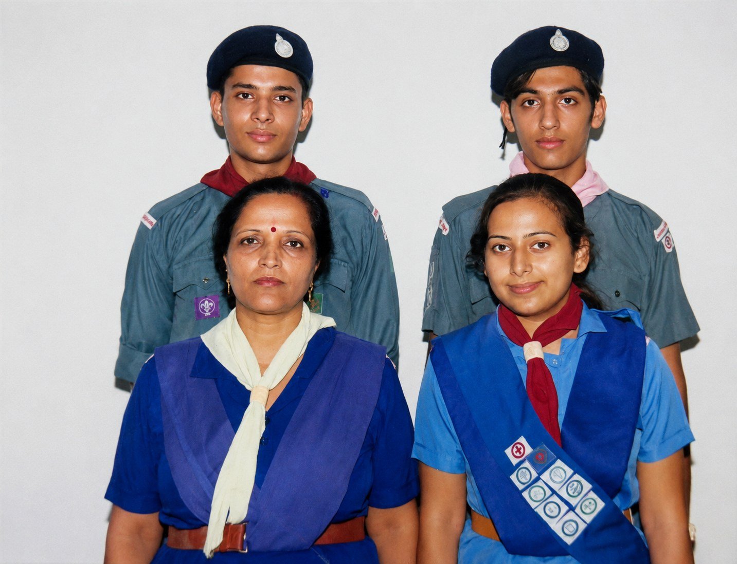 A Scouts and Guides group of Oriental Academy in uniform