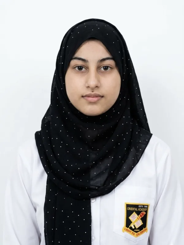 Anzela Mughal, 6th Position on the State Merit List